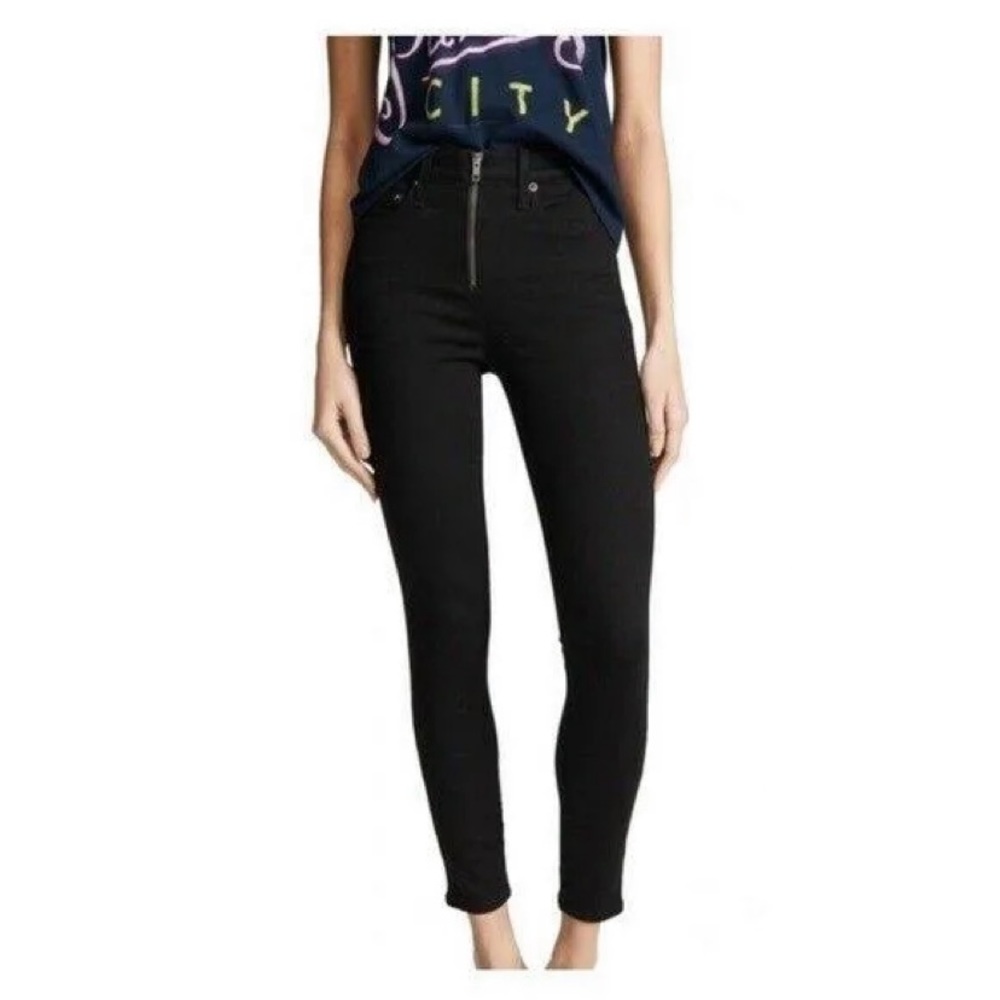 AO.LA by Alice + Olivia Good High Rise Skinny Jeans in Night Fever Zipper sz 26